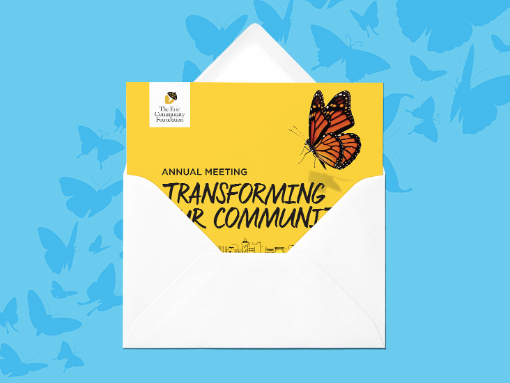 The Erie Community Foundation Annual Meeting 2016 invitation in envelope