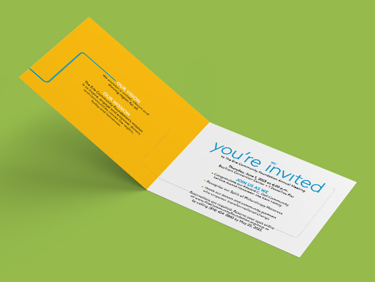 The Erie Community Foundation Annual Meeting 2022 invitation interior